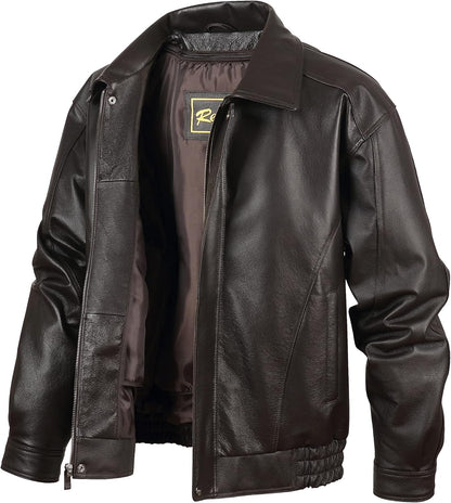 Men'S American Style Bomber Genuine Leather Jacket